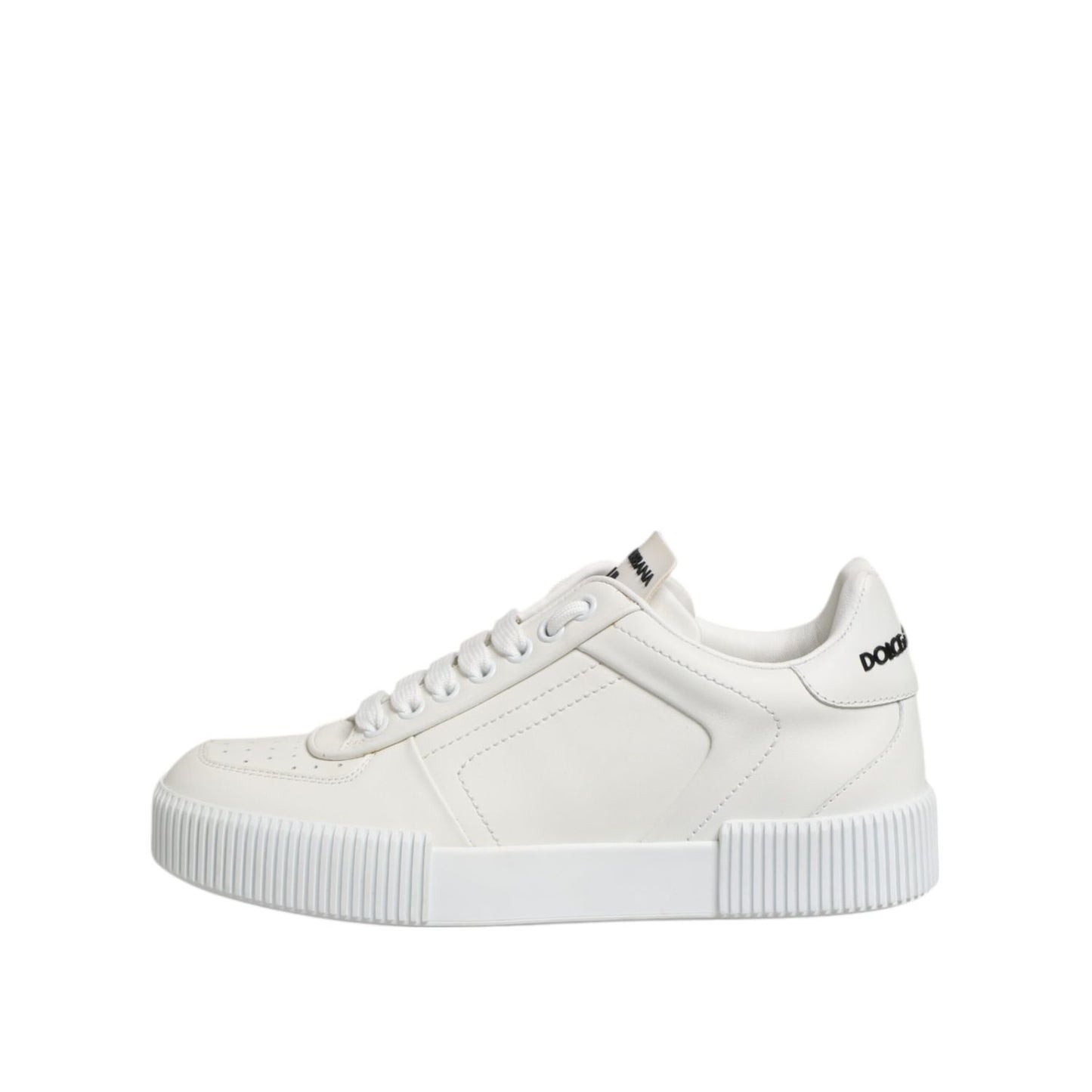 Dolce & Gabbana White Miami Leather Low Top Sneakers Shoes