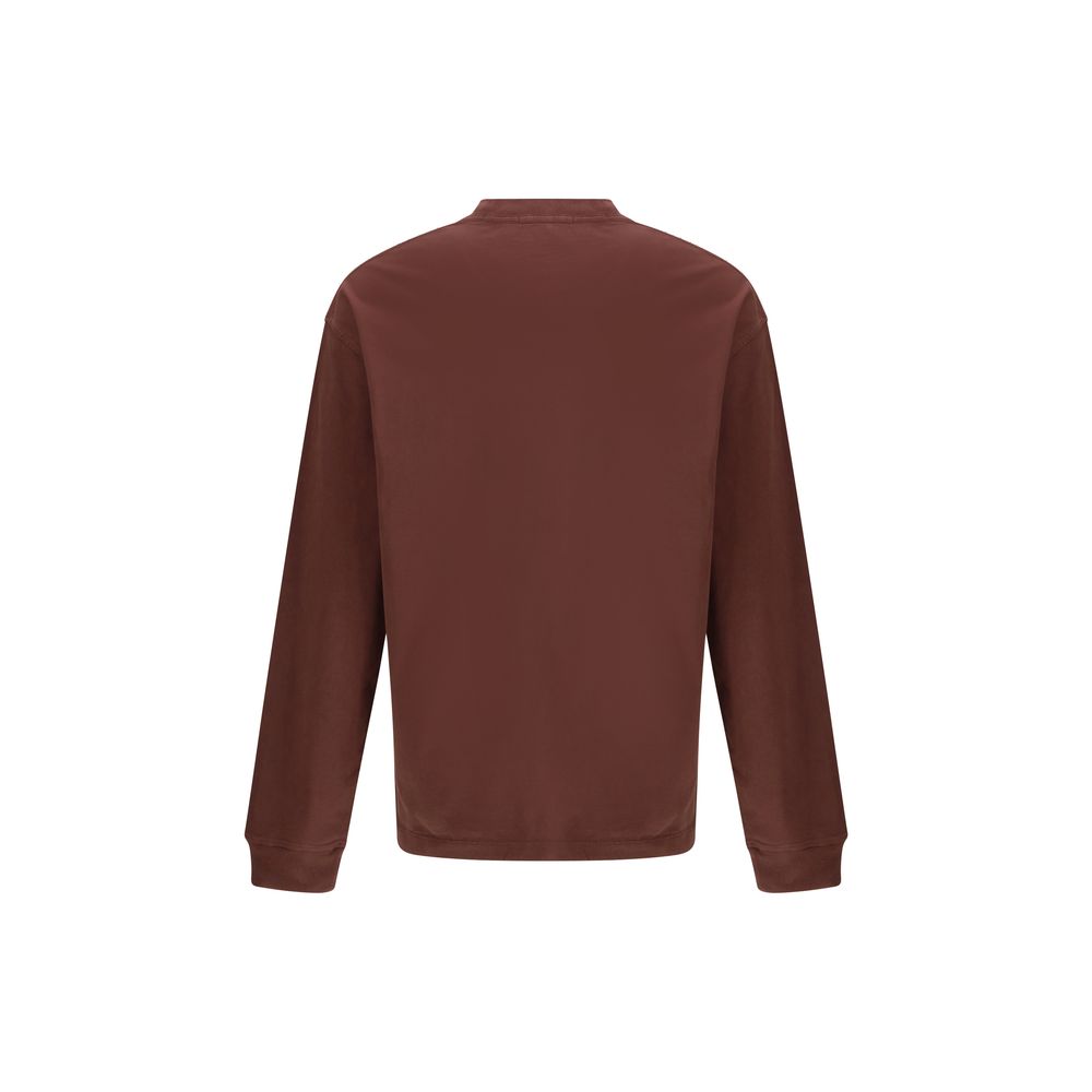 Agolde Bordeaux Cotton Long Sleeve T-Shirt