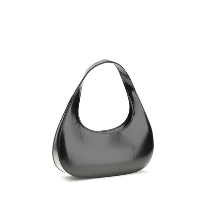 Coperni Black Leather Swipe Baguette Shoulder Bag
