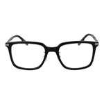 Ermenegildo Zegna Black Men Glasses Frame with square full-rim acetate design, size 54-20-145, includes branded case.