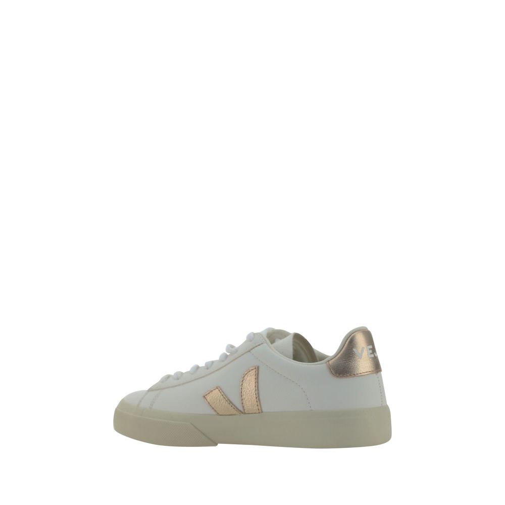 Veja White Calf Leather Bos Taurus Low Top Sneakers