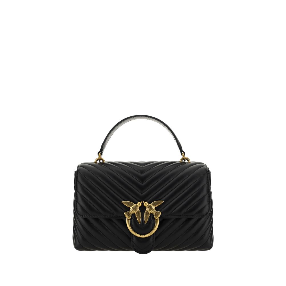 Front view with bag zipped and handles upright.