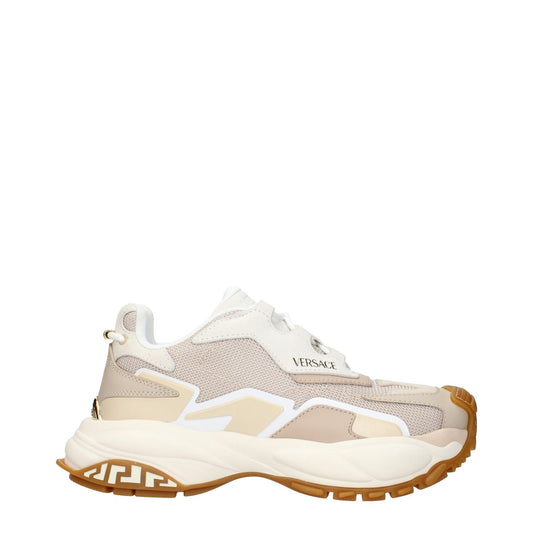 Versace Beige Fabric Chunky Sneakers