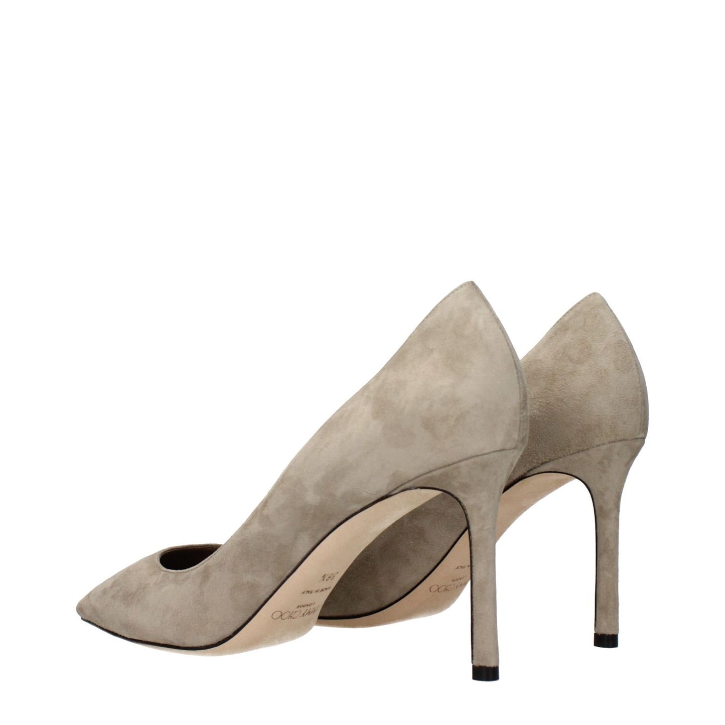 Jimmy Choo Gray Leather High Heel Pumps
