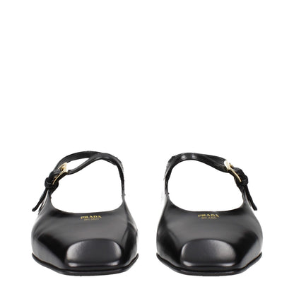 Prada Black Leather Flat Sandals 1728,75667636384,Black,EU36.5/US6.5,EU40/US10,Flat - Sandals - Shoes,New with tags,Prada,Sandals - Shoes,Shoes,Women