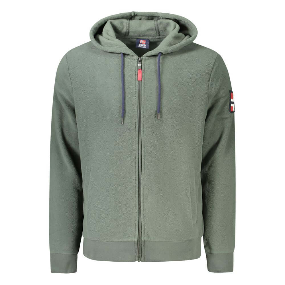 Norway 1963 Green Polyester Men's Hooded Sweater