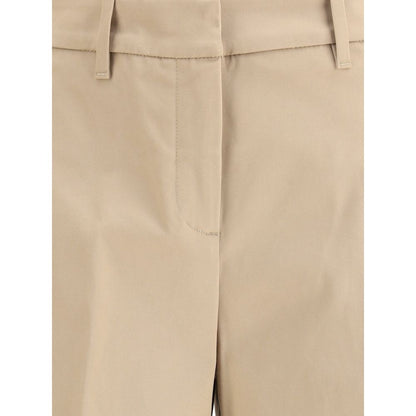 True Royal Beige Cotton Casual Pants