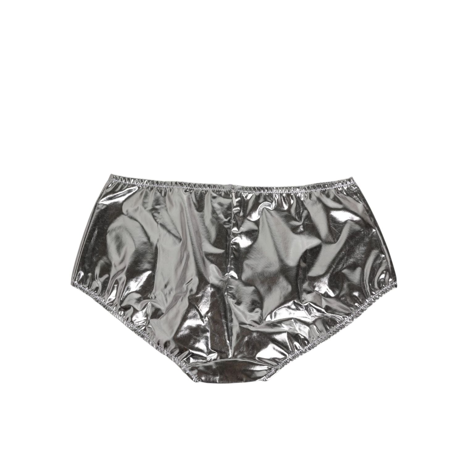 Dolce & Gabbana Silver Metallic High Waist Bikini Bottom Women  Underwear