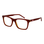 Hugo Boss Brown Men Glasses Frame, full-rim acetate in brown, rectangle style with demo lenses, spring hinge.