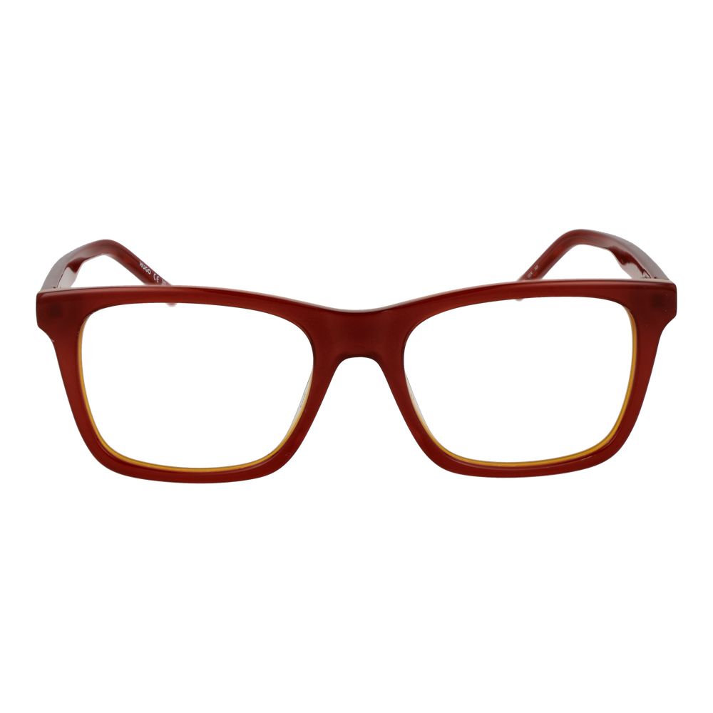 Hugo Boss Brown Men Glasses Frame full-rim acetate rectangle style, demo lenses, size 52-18-145, includes branded case.