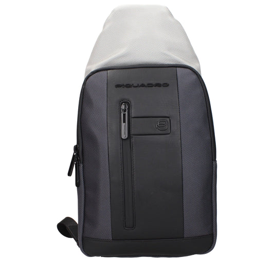 Piquadro Gray Fabric Backpack with RFID protection, adjustable straps, front logo, vintage effect. MPN CA4536BR2SGRN. Code F84417.