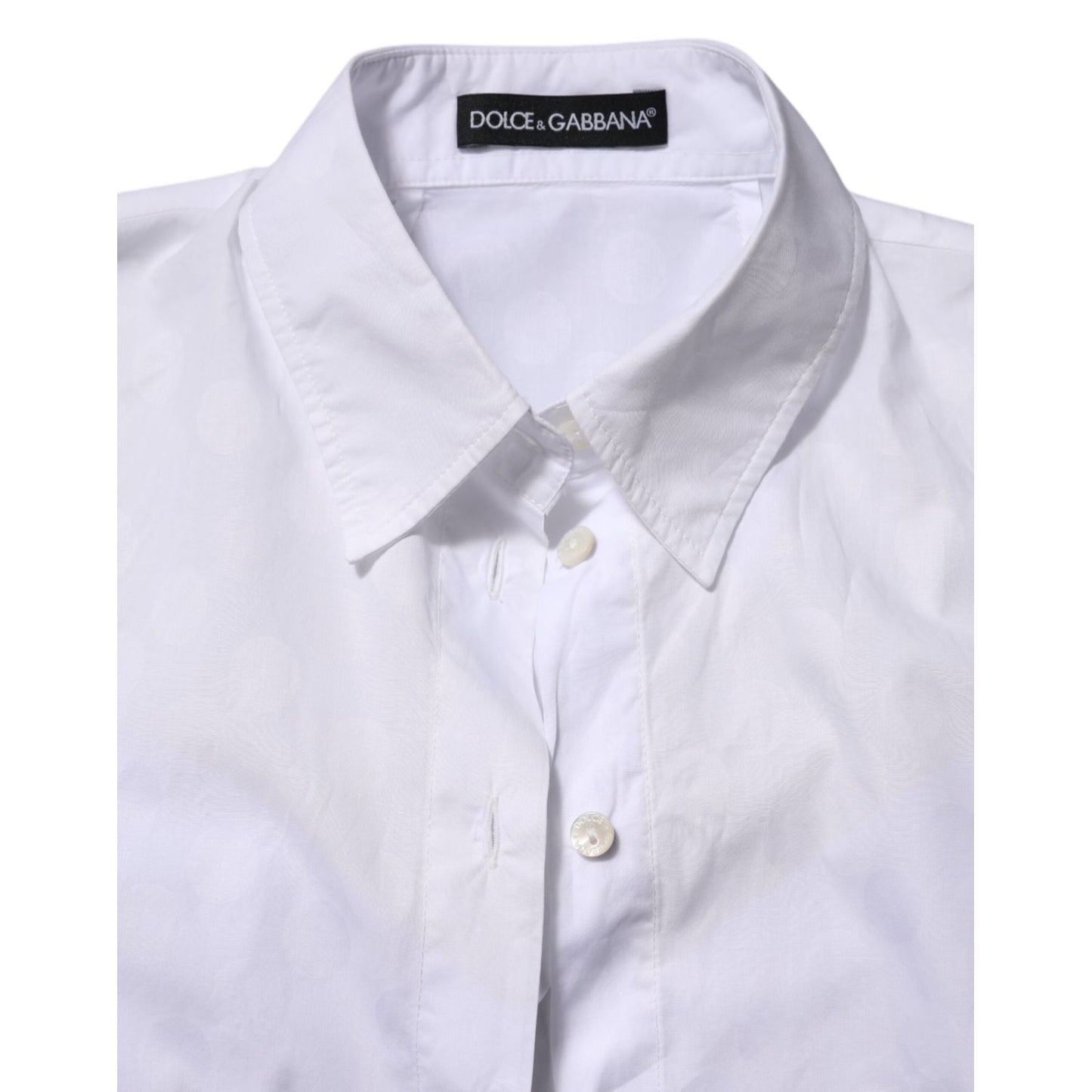 Dolce & Gabbana White Collared Short Sleeve Polo Shirt Top
