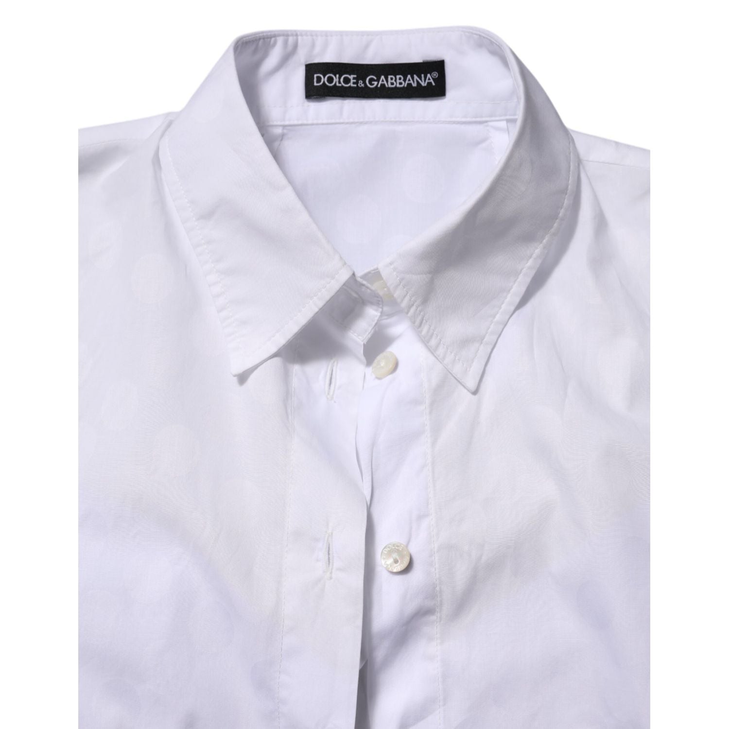 Dolce & Gabbana White Collared Short Sleeve Polo Shirt Top