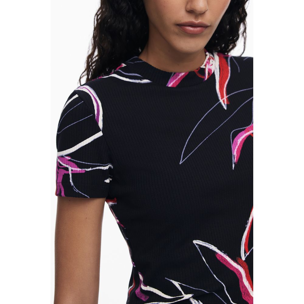 Desigual Black Elastane T-Shirt