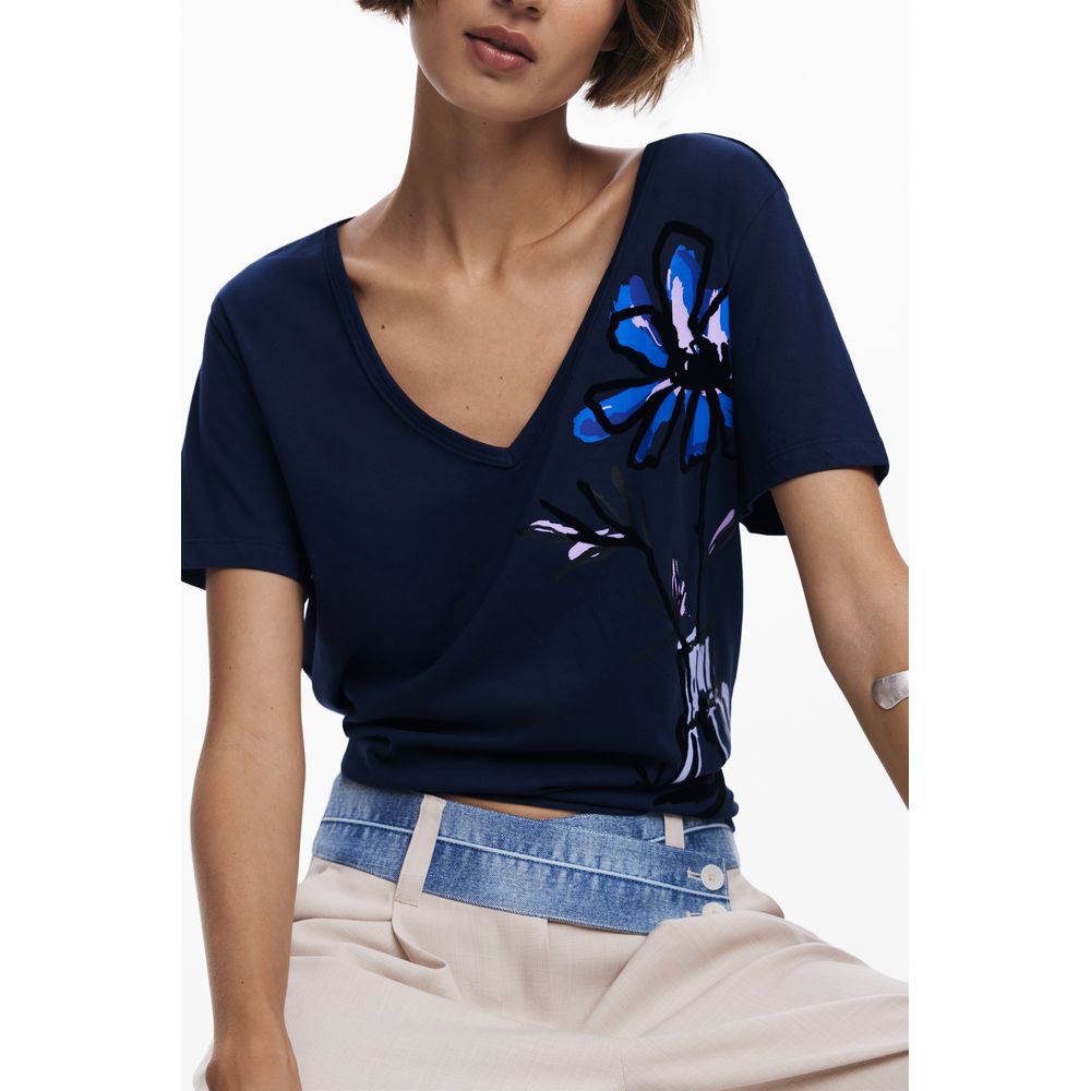 Desigual Blue Cotton T-Shirt