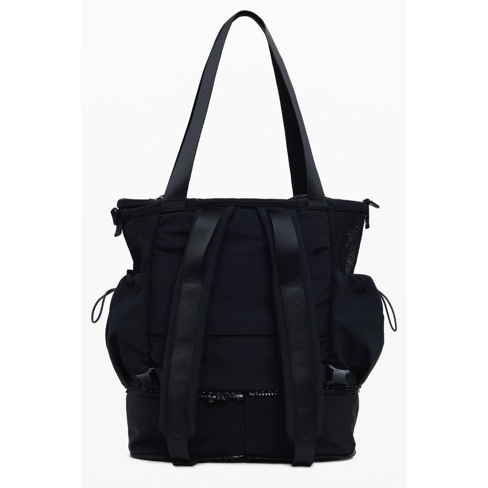 Front view with bag zipped and handles upright.