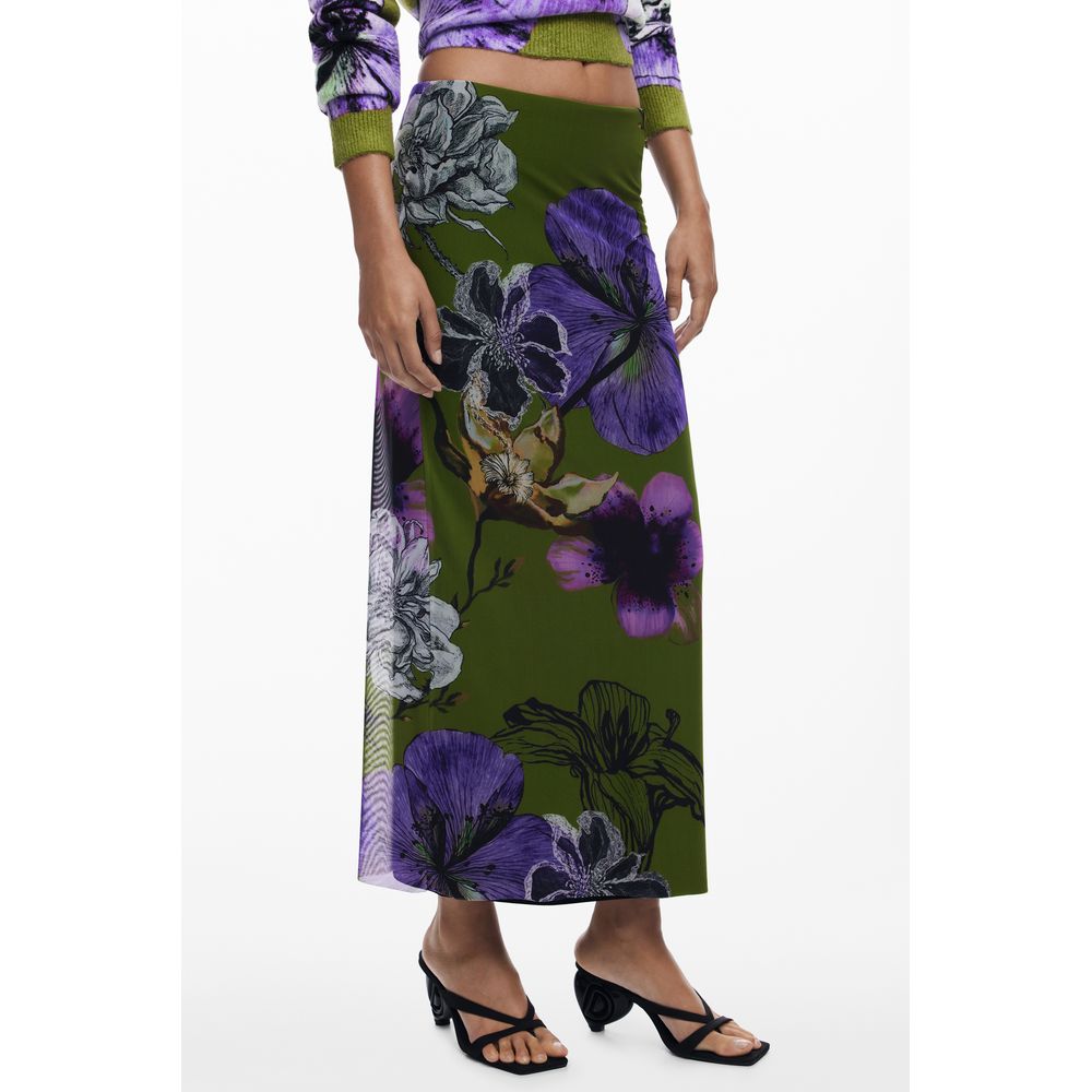 Desigual Green Polyester Women Skirt