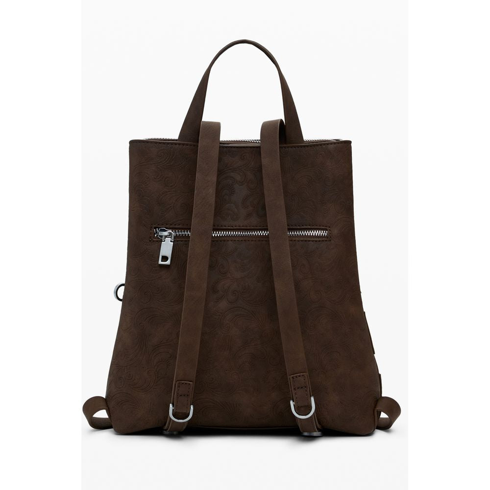 Front view with bag zipped and handles upright.
