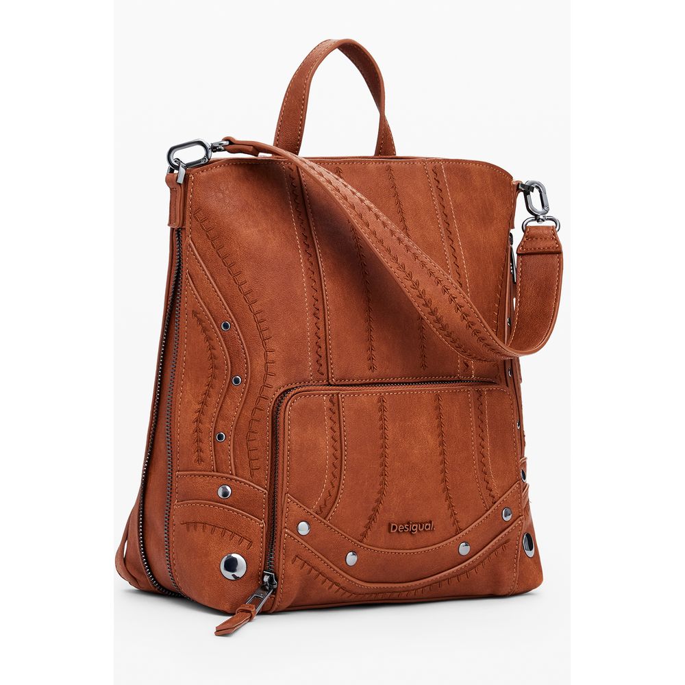 Front view with bag zipped and handles upright.