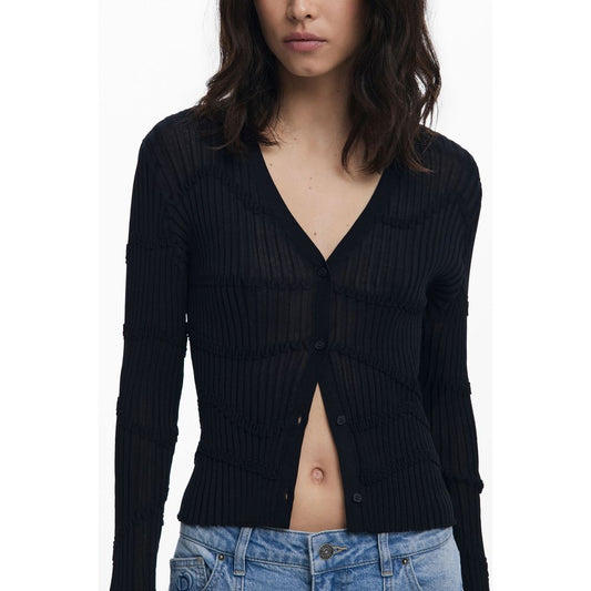 Desigual Black Viscose Women Cardigan