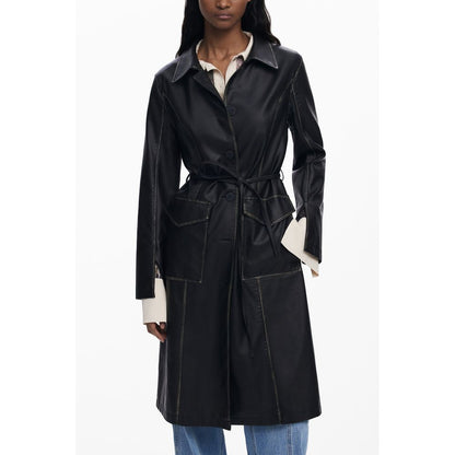 Desigual Black Polyethylene Women Coat