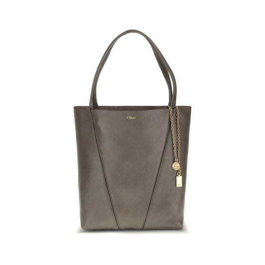 Chloé Gray Calf Leather Bos Taurus Shoulder Bag