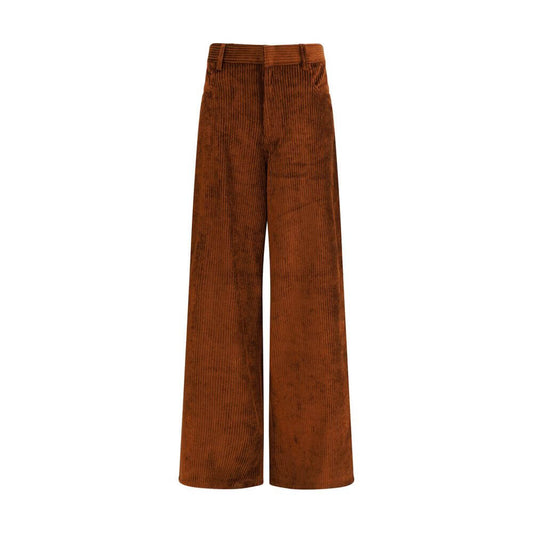 Petar Petrov Corduroy wide leg Pants PE-F25TP2WINE-IT36 | XS
