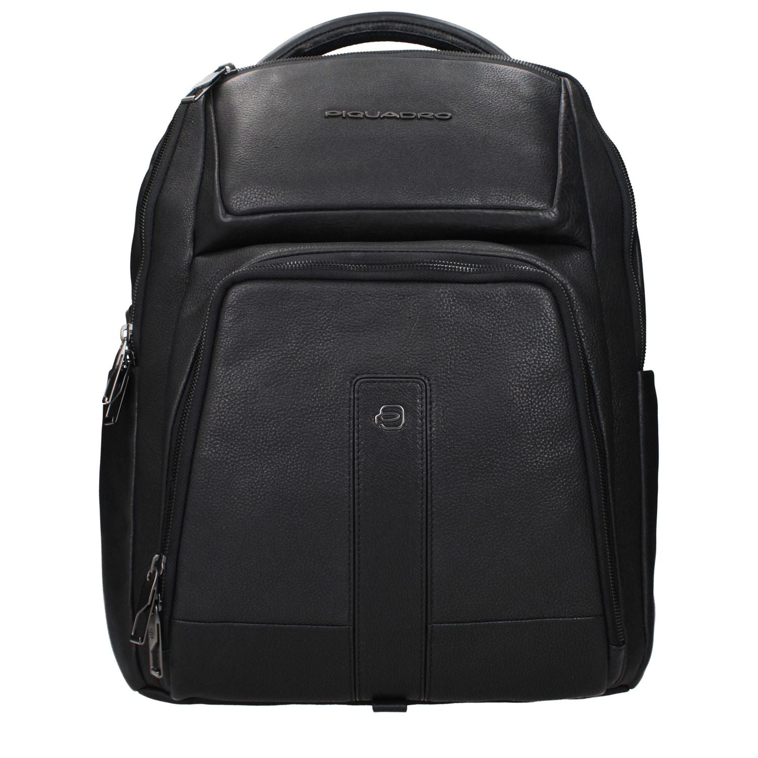 Piquadro Black Leather Backpack