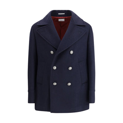 Brunello Cucinelli Blue Wool Coat