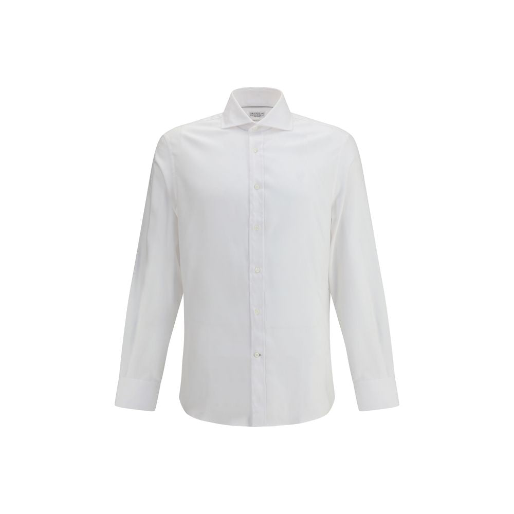 Brunello Cucinelli White Cotton Dress Shirt