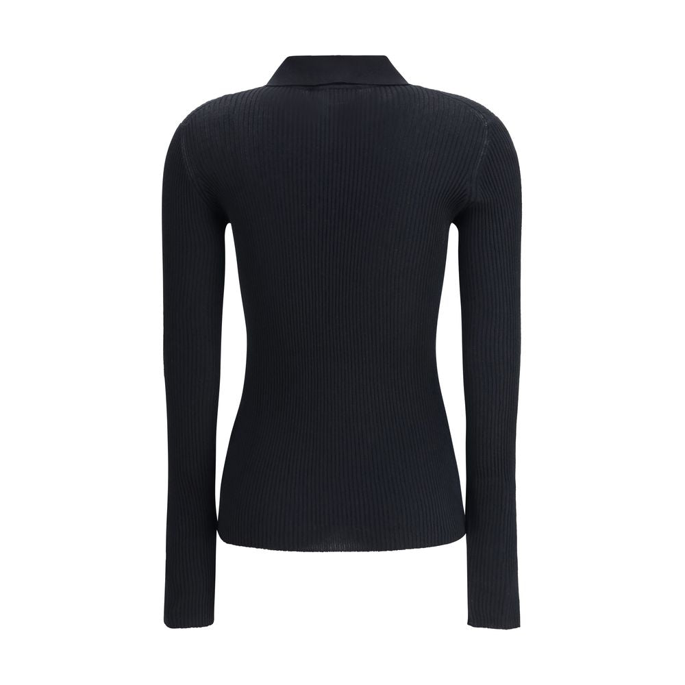 Dolce & Gabbana Black Cashmere Polo Shirt