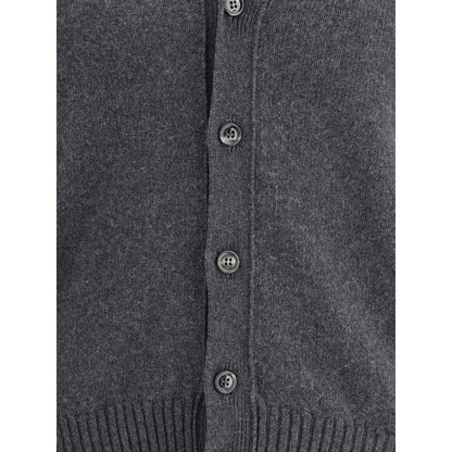 Ami Paris Gray Cashmere Cardigan
