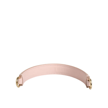 Dolce & Gabbana Strap Pink Leather Gold Tone Big Bag Handle Shoulder Strap