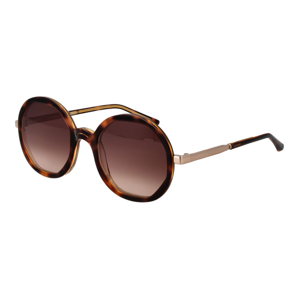 Sandro Brown Acetate Sunglasses, women's square brown frame with gradient lenses, 100% UVA & UVB protection, blue-filter.