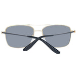BMW Gold Men Sunglass with gold metal frame, grey plastic lenses, full-rim aviator style providing 100% UVA & UVB protection.