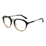 Ted Baker Multicolor Men Glasses Frame, multicolor acetate full-rim, panto style. Size 52-21-140, no spring hinge, includes branded case.