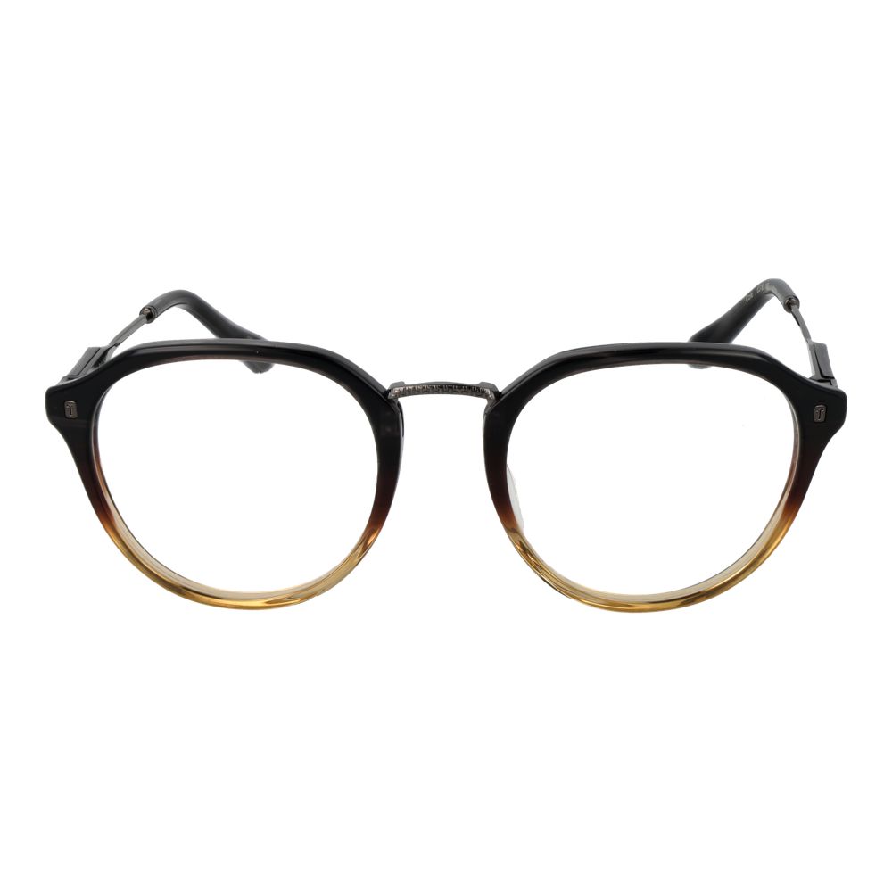 Ted Baker Multicolor Men Glasses Frame in full-rim acetate with demo lenses, size 52-21-140, stylish panto design.