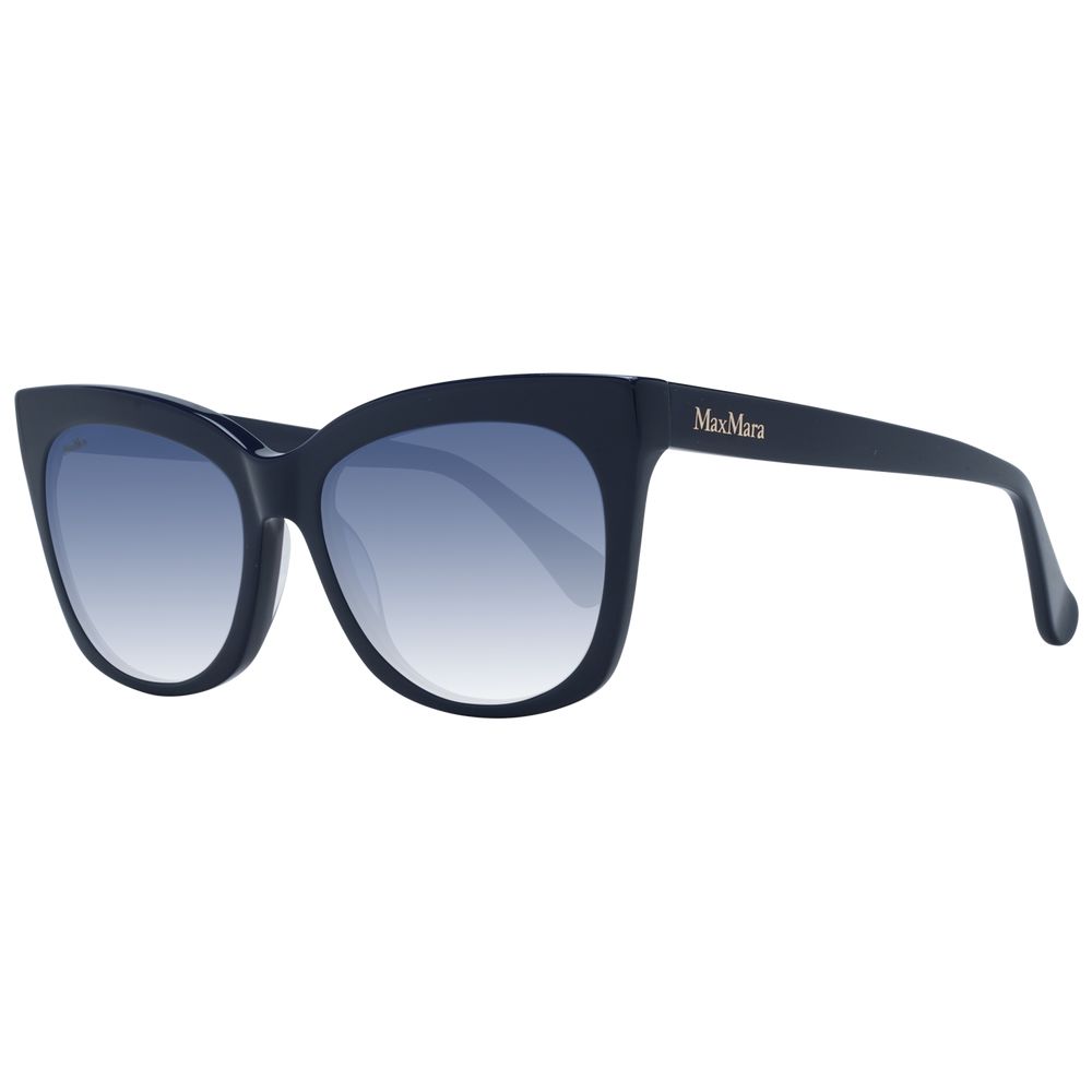Max Mara Blue Plastic Sunglasses with full-rim cat eye design, gradient lenses, and UVA & UVB protection.