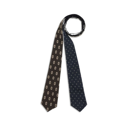Di Stavnitser Multicolor Cotton Tie with classic print, versatile design for sophisticated outfits, 100% cotton, AW25 season.