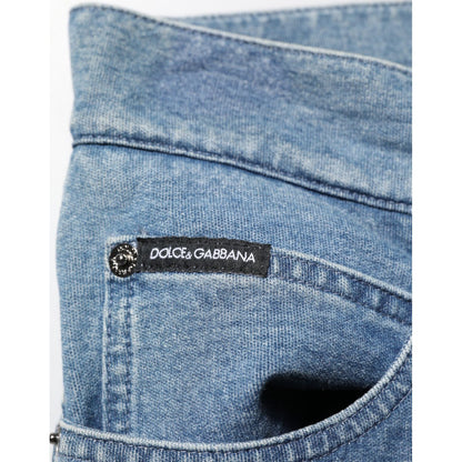 Dolce & Gabbana Blue Cotton Stretch Slim Fit Men Denim Jeans
