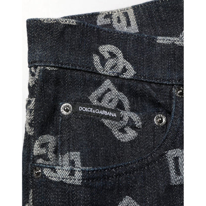 Dolce & Gabbana Black DG Monogram Cotton Skinny Denim Jeans