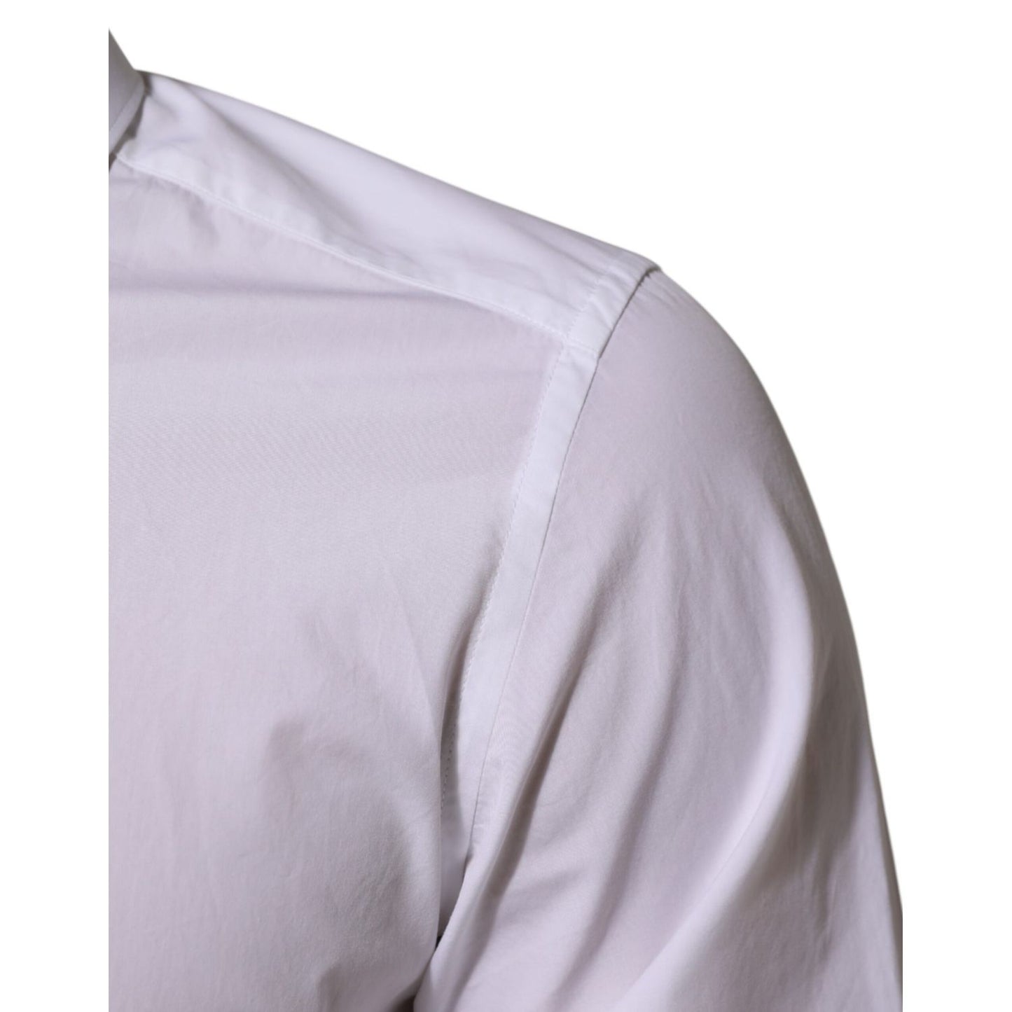 Dolce & Gabbana White Cotton MARTINI Men Formal Dress Shirt