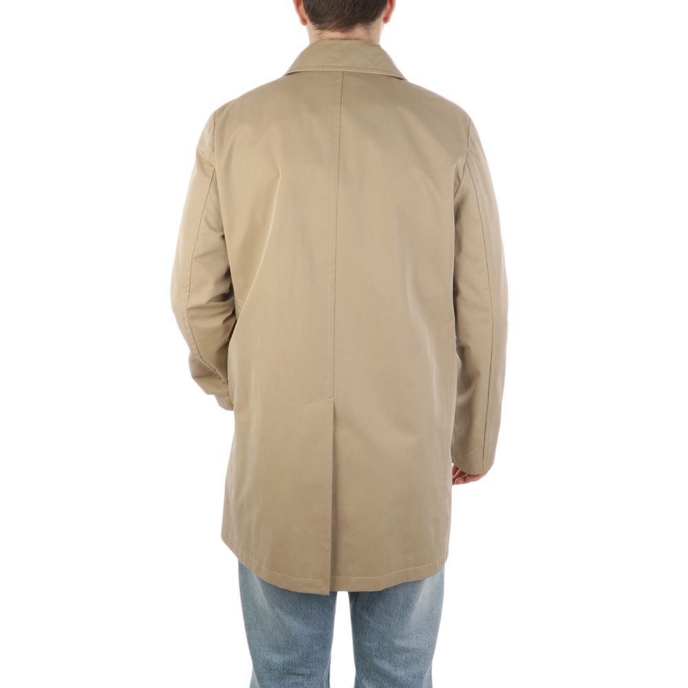 Aquascutum Beige Cotton Men Trench Coat