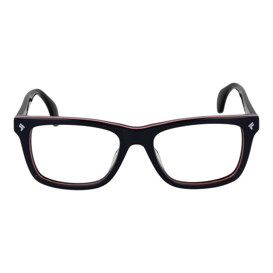Lozza Blue Men Glasses Frame in cellulose acetate with full-rim rectangle style, blue color, 54-18-145 size, includes branded case.