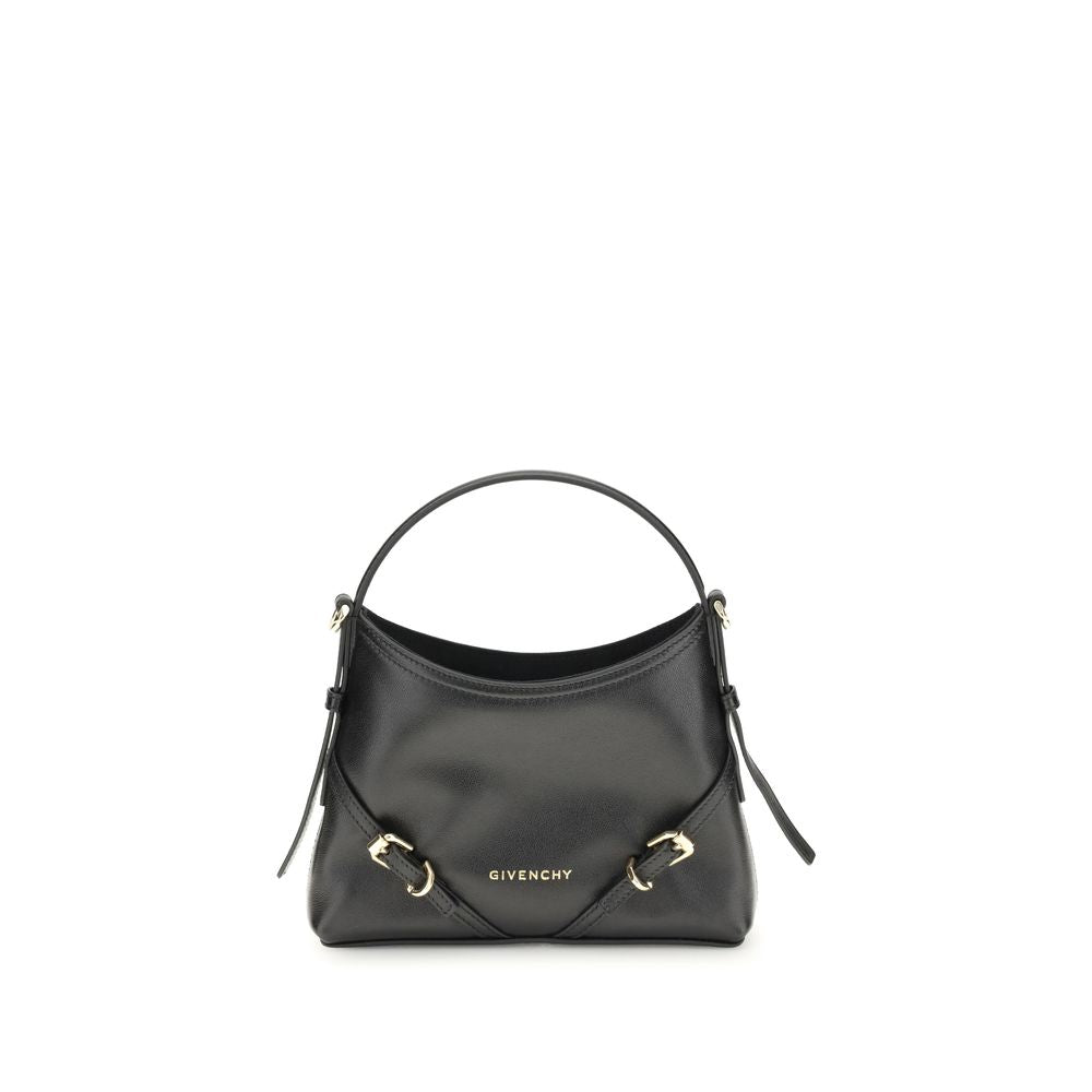 Givenchy Black Calf Leather Bos Taurus Handbag with embossed logo and gold-toned details.