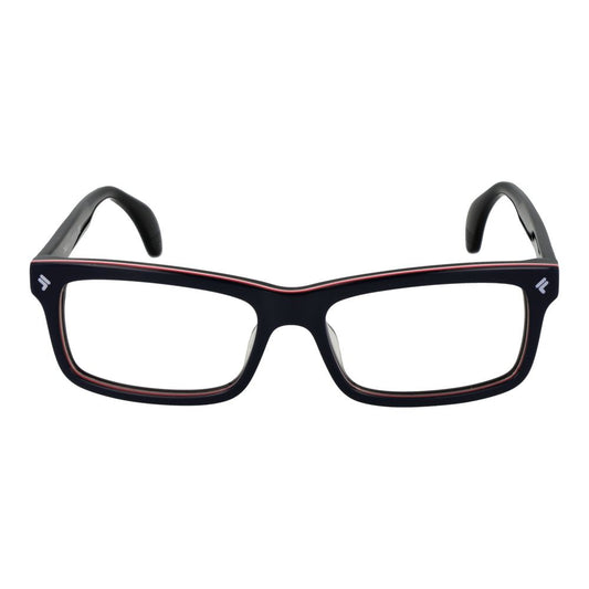 Lozza Blue Men Glasses Frame in cellulose acetate, full-rim style, size 55-16-145, suitable for demo lenses, rectangular design.