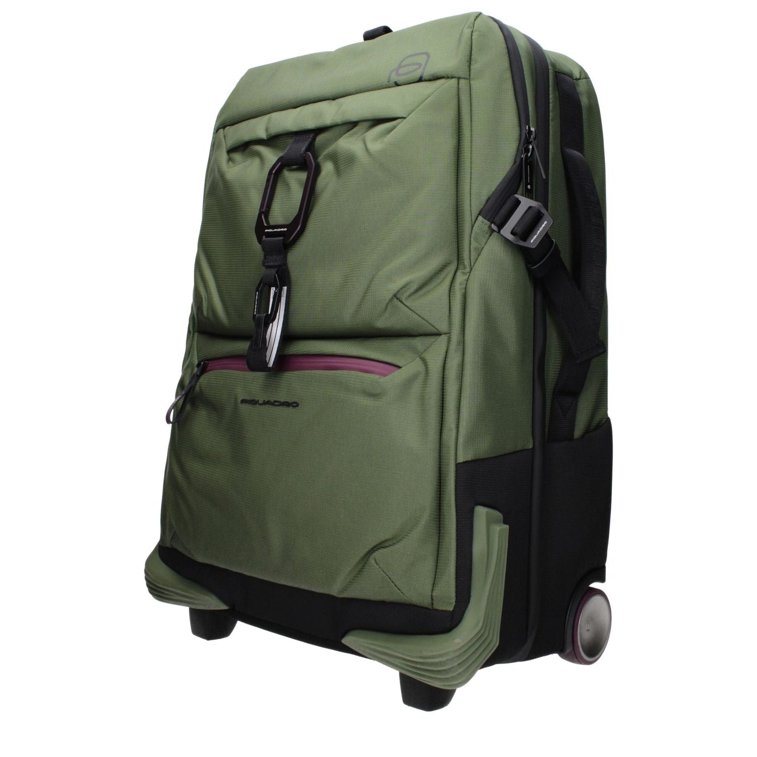 Front view with bag zipped and handles upright.