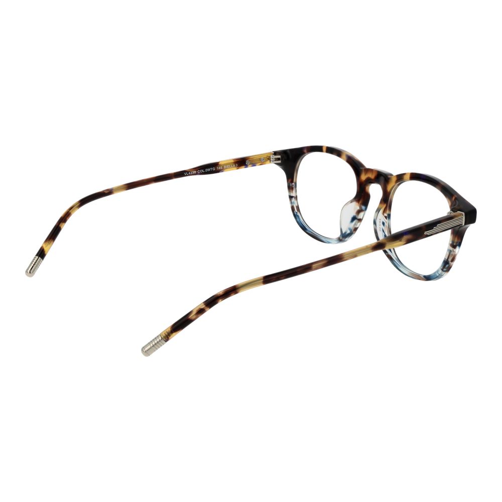 Lozza Multicolor Men Glasses Frame in nickel silver, full-rim style, panto shape, with demo plastic lenses and multicolor design.