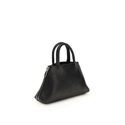 Alt Tag: Coperni Black Calf Leather Bos Taurus Shoulder Bag with detachable strap, crinkled finish, perfect for essentials, AW25 season.