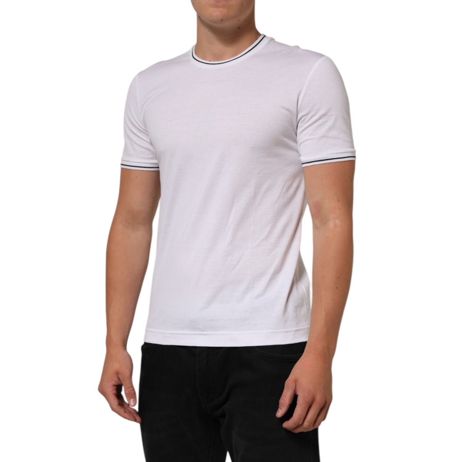 Dolce & Gabbana White Short Sleeves Round Neck Men Underwear T-shirt